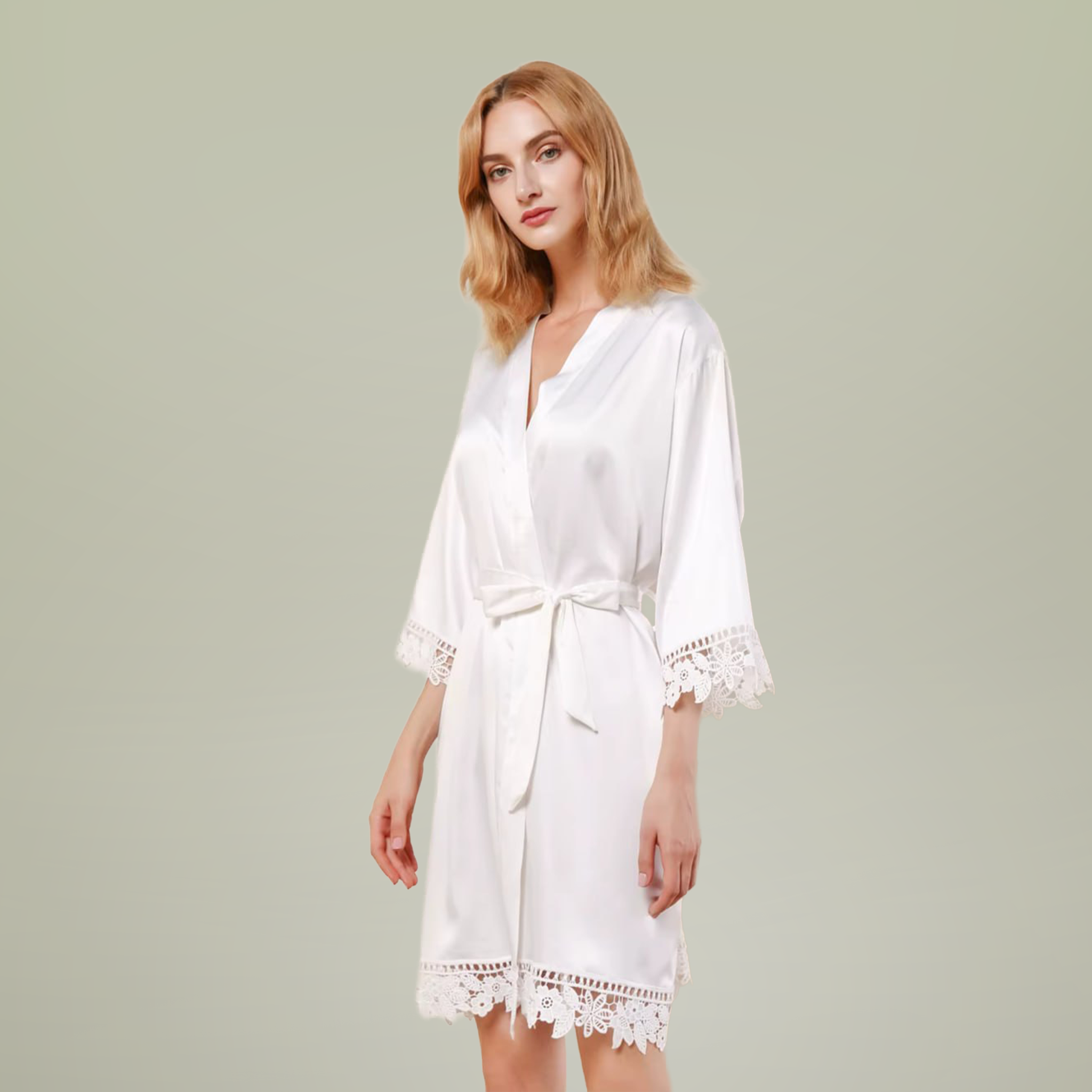 Satin Bridal Robe - Main Image