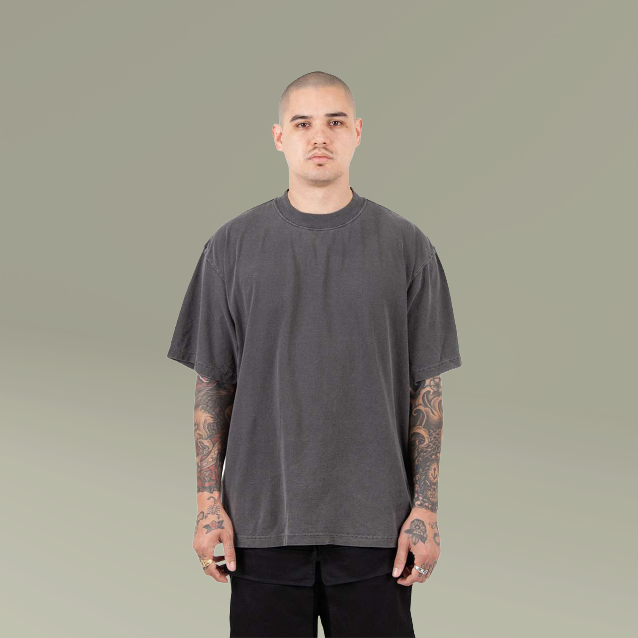 Men's Garment Dyed Reverse T-Shirt - Main Image
