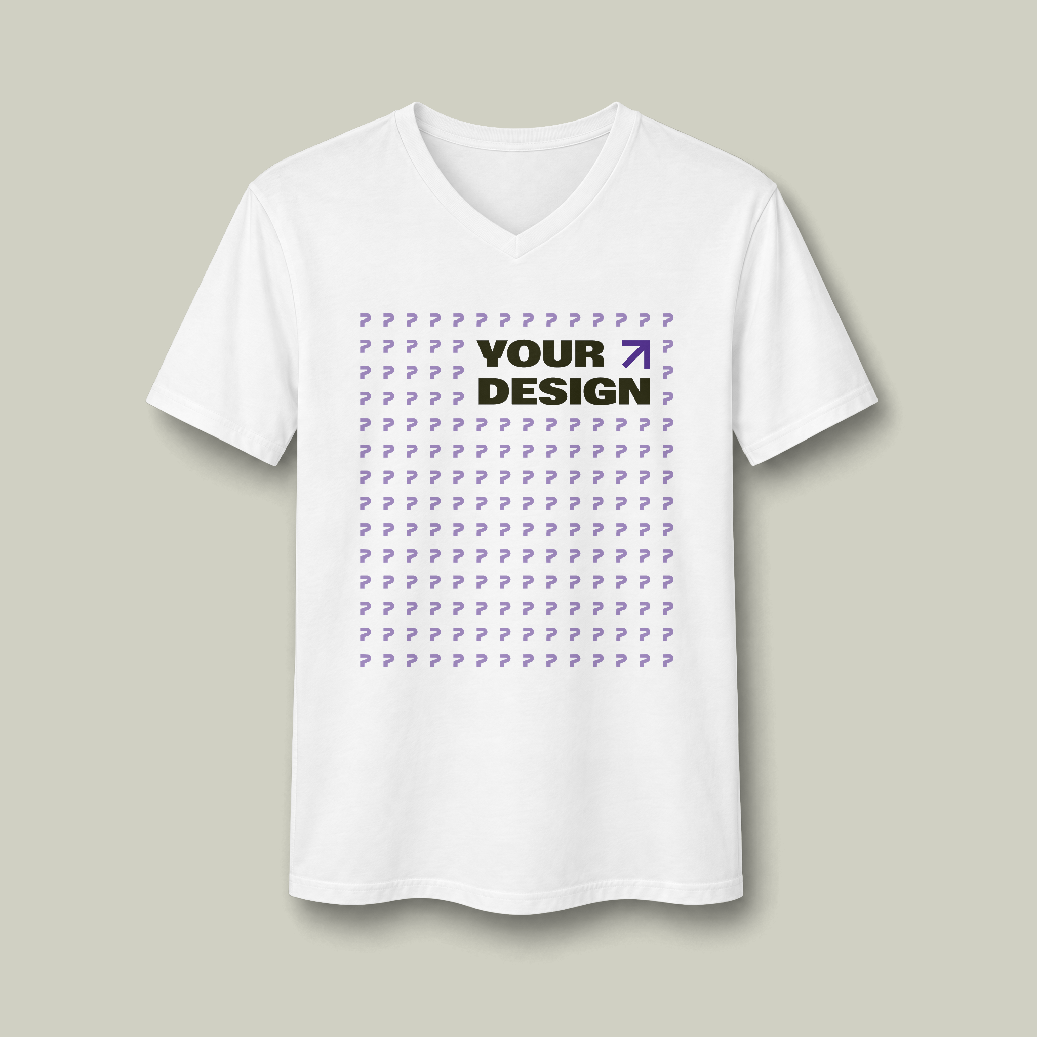 Unisex CVC V-Neck Tee - Thumbnail Image