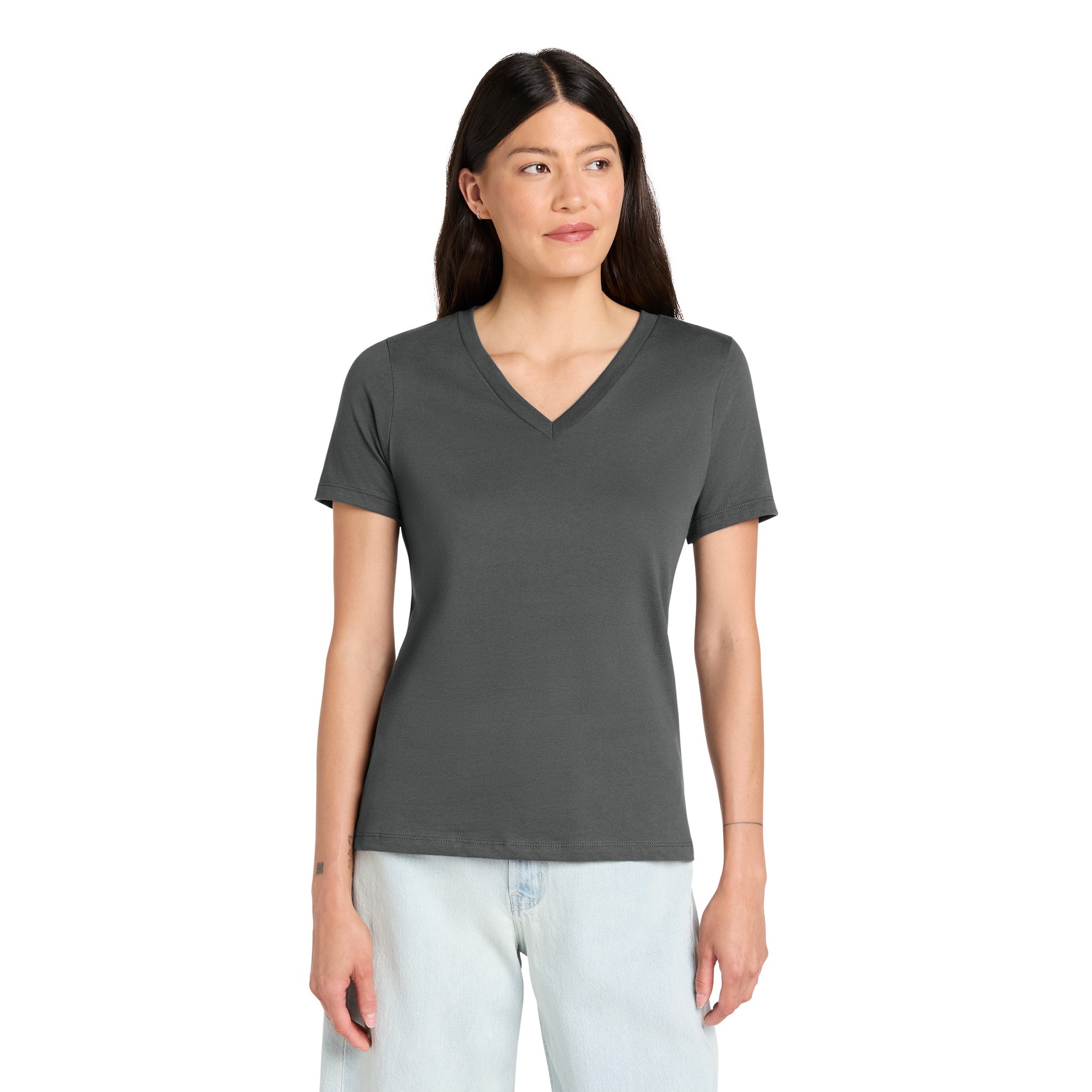 Women's Relaxed Jersey Short Sleeve V-Neck Tee - Thumbnail Image