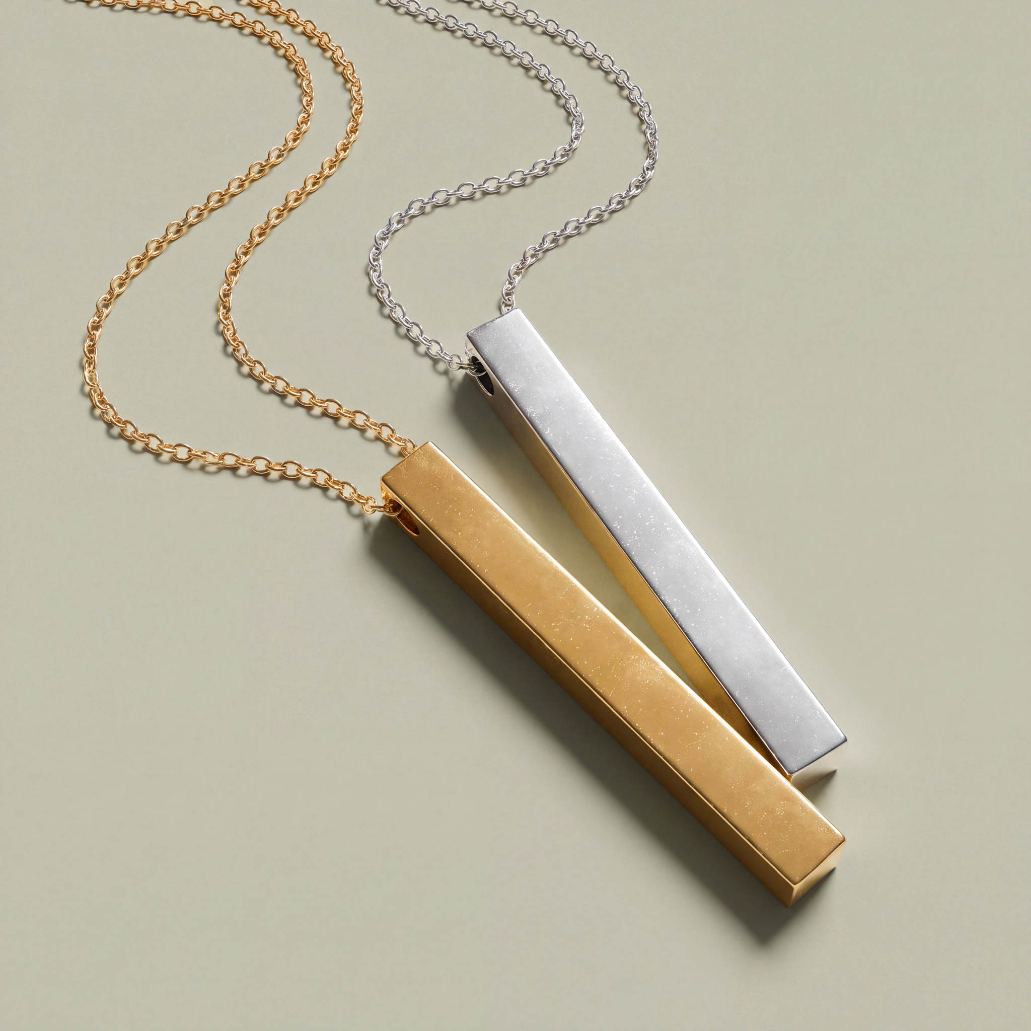 Custom Vertical Name Bar Pendant (Engraving) - Thumbnail Image