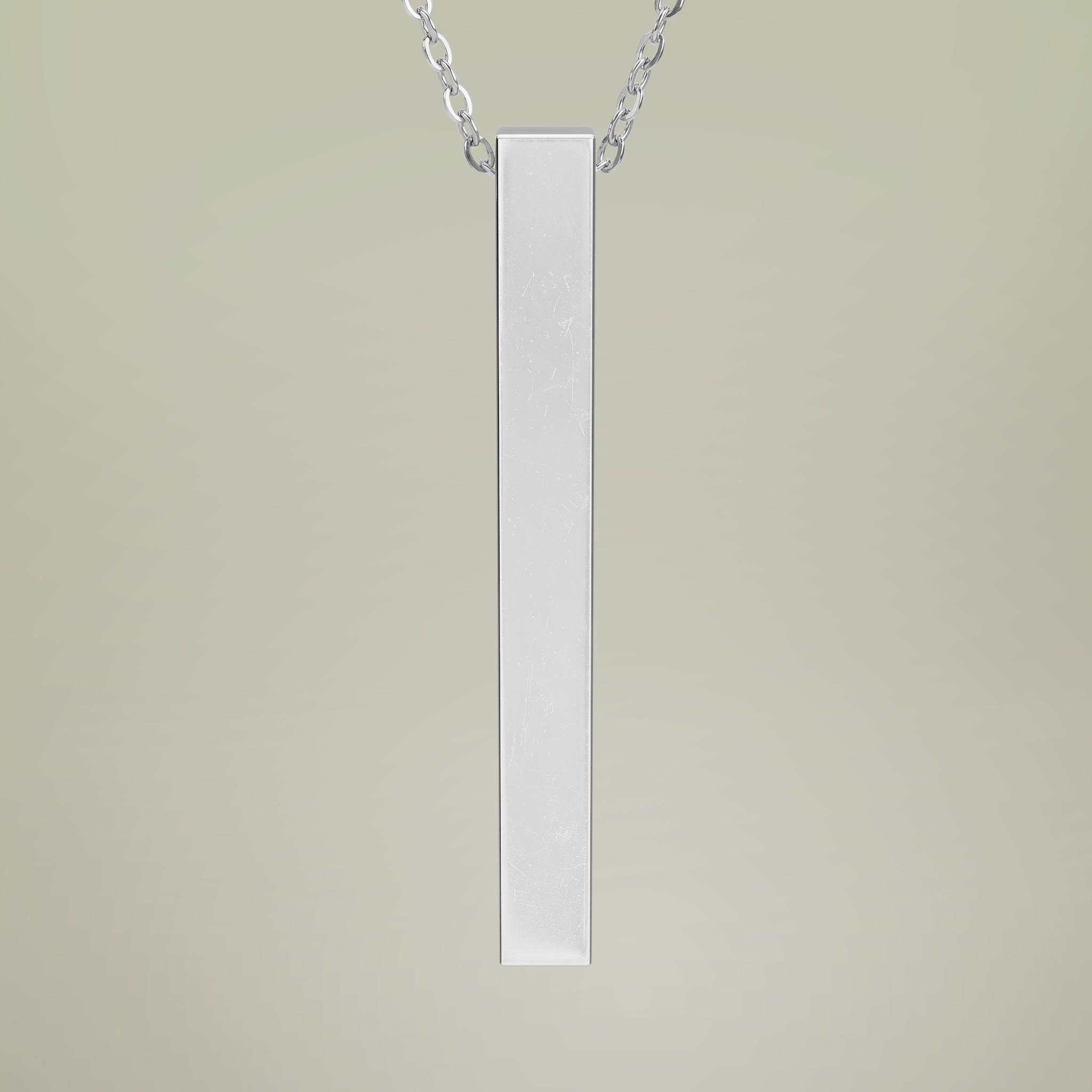 Custom Vertical Name Bar Pendant (Engraving) - Thumbnail Image